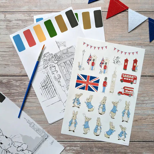 Conjunto de Arte com Paleta de Pintura - Peter Rabbit