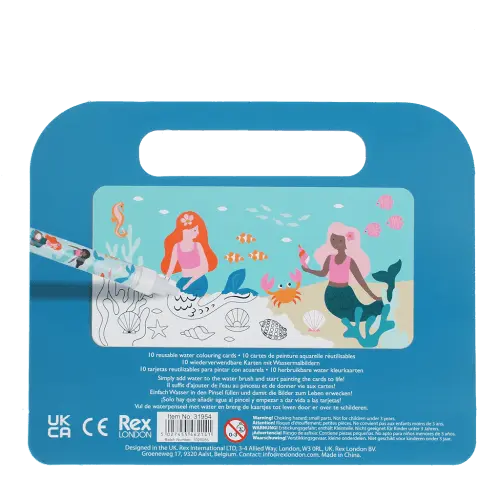 Cartões mágicos para colorir com água - Sereia