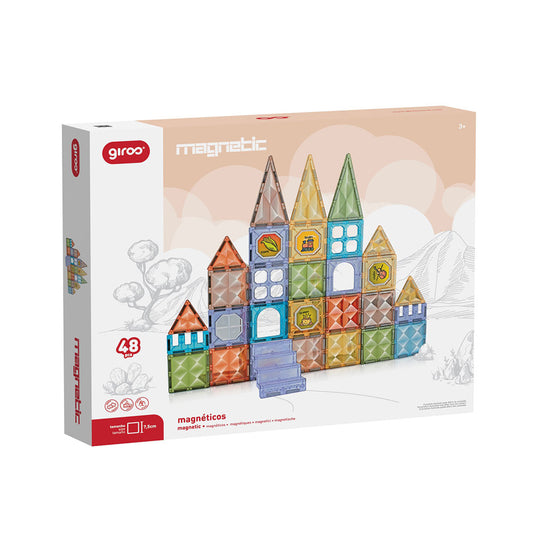 Magnetic Jogo Magnético Formas Diamond 48 pcs