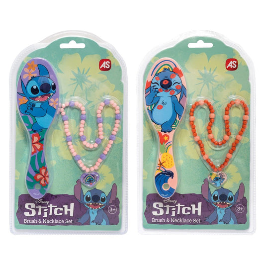Escova de cabelo e Colar - Stitch