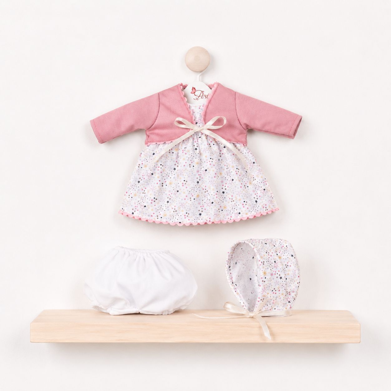 Roupa de Boneca  - Vestido Oli com Casaco