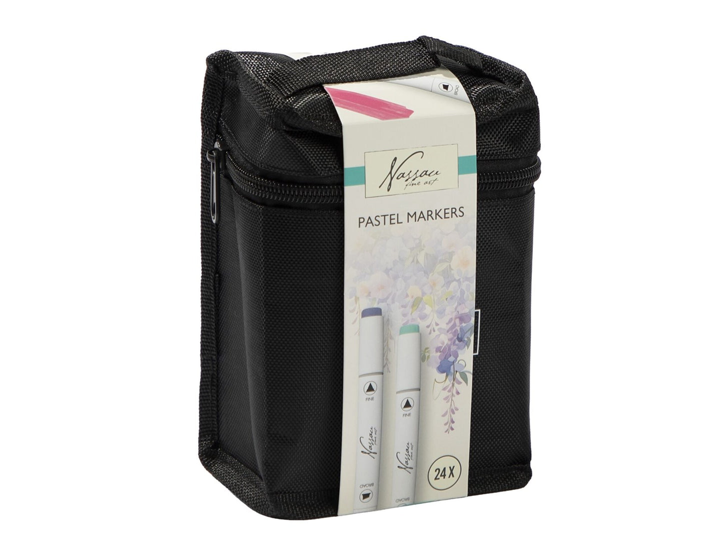 Marcadores ponta dupla 24pcs pastel