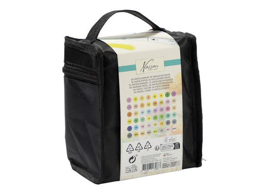 Marcadores ponta dupla 48pcs pastel
