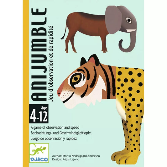 Anijumble jogo de cartas de observação e rapidez