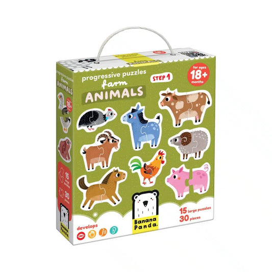 Puzzle Progresivo Banana Panda - Animales de Granja 18+ 