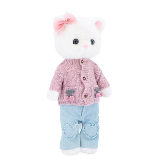 Peluche lucky kitty Sophie: Cerejas em malha