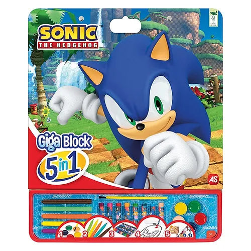Bloc para colorear gigante 5 en 1 -SONIC THE HEDGEHOG