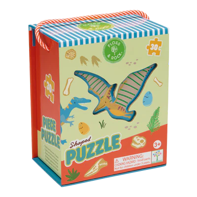 Puzzle 30 peças em formato de dinossauro