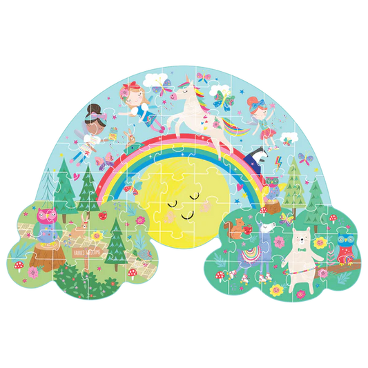 Puzzle 60 peças - fada  arco-íris