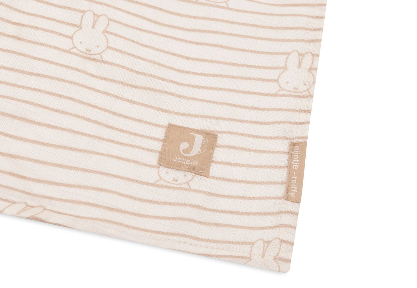 Musselina Swaddle 115x115cm Miffy Stripe - Biscuit