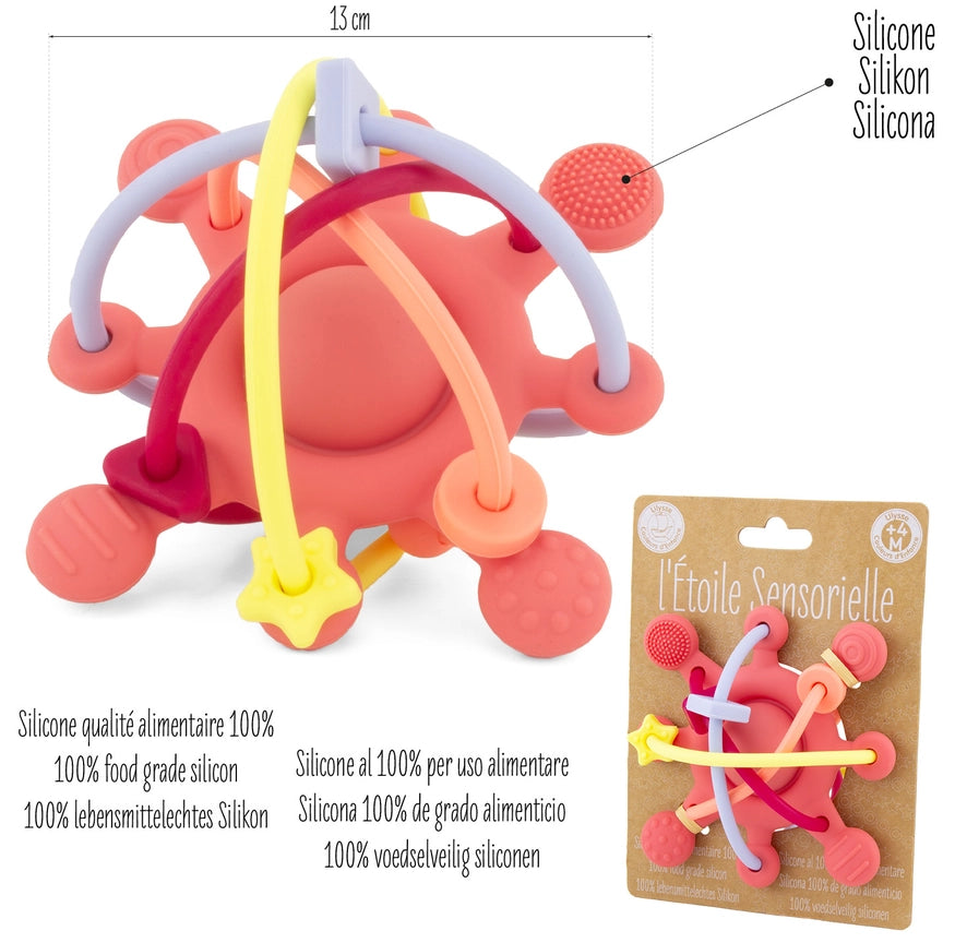 Mordedor Sensorial de Silicone - Vermelho