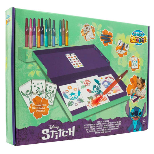 Kit colorir c/canetas spray - Stitch