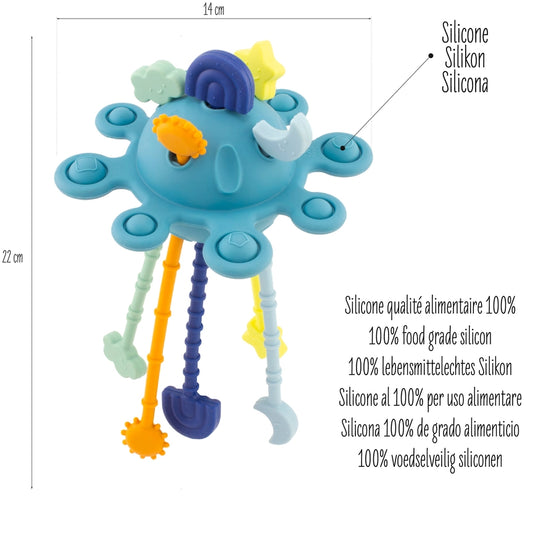 Brinquedo Sensorial de Silicone - Lua Azul