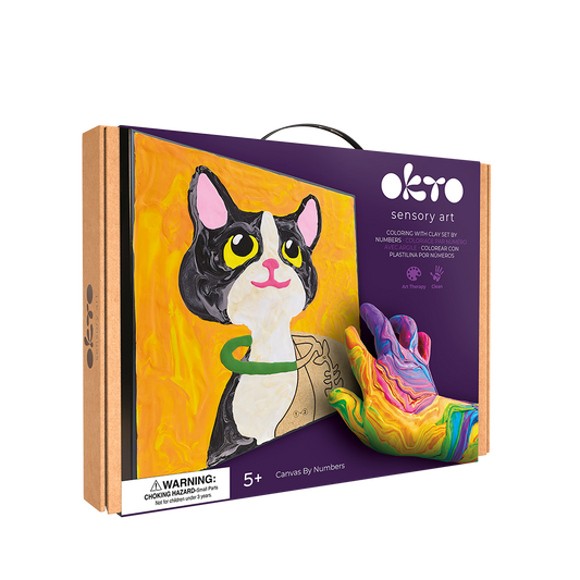 Okto - Set creativo 3D pinta c/numeros Gato