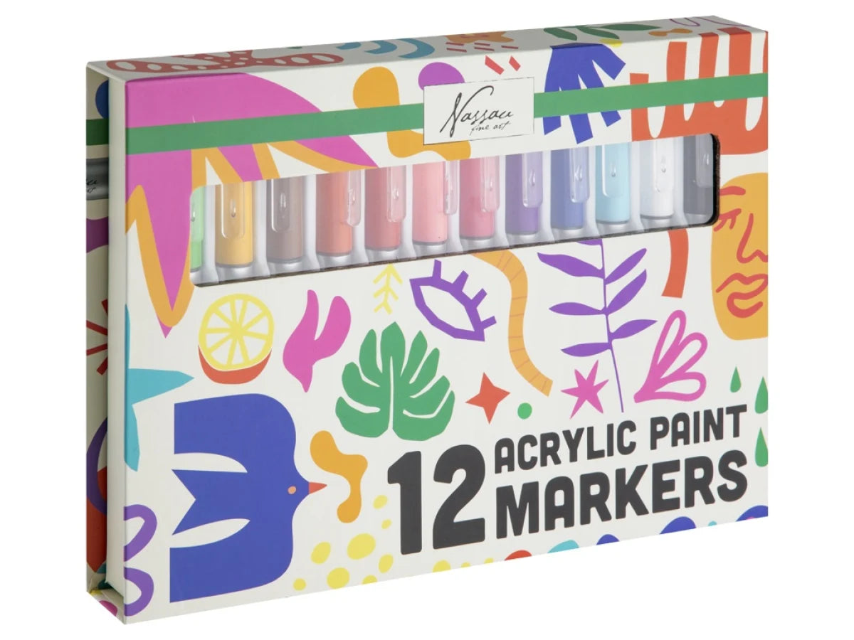 Marcadores de tinta acrilica 12 pcs