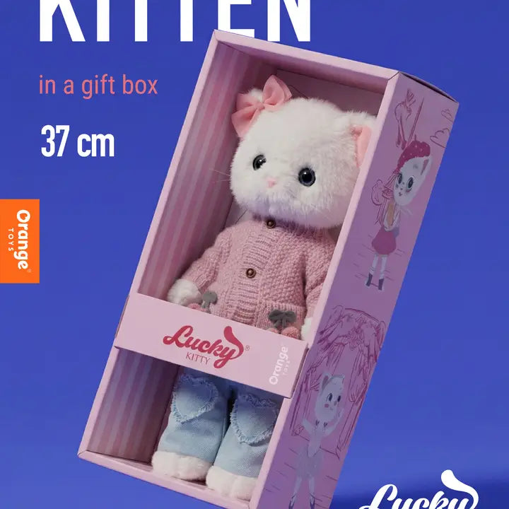 Peluche lucky kitty Sophie: Cerejas em malha