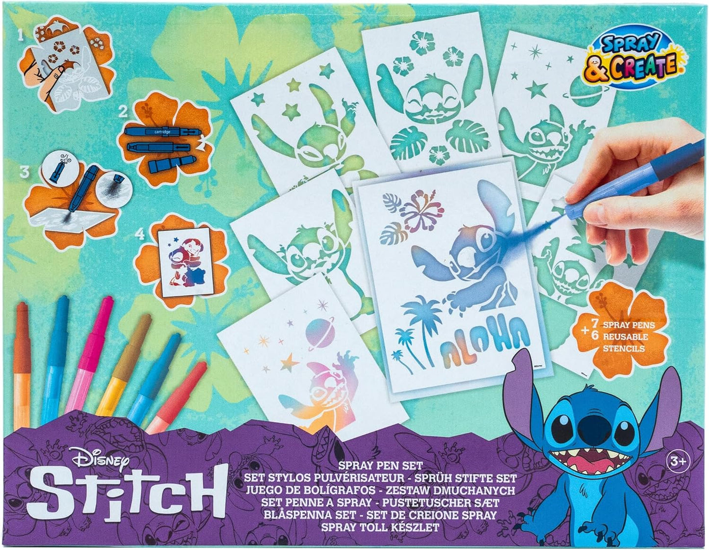 Set colorir c canetas spray - LILO&STITCH