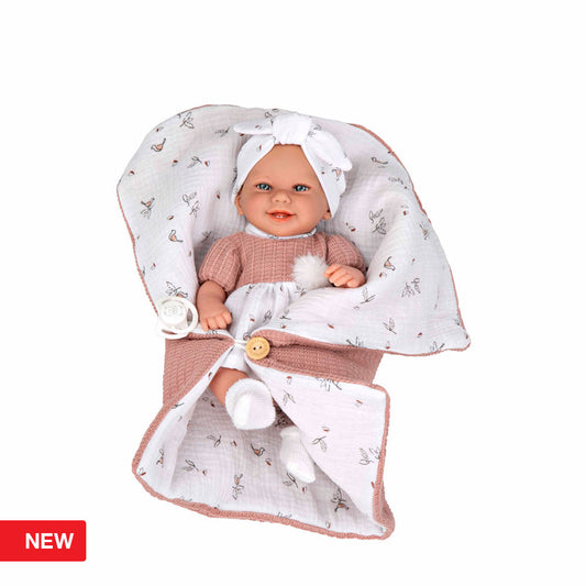 Bébé Elegance 33 cm babyto rosa com saco de dormir