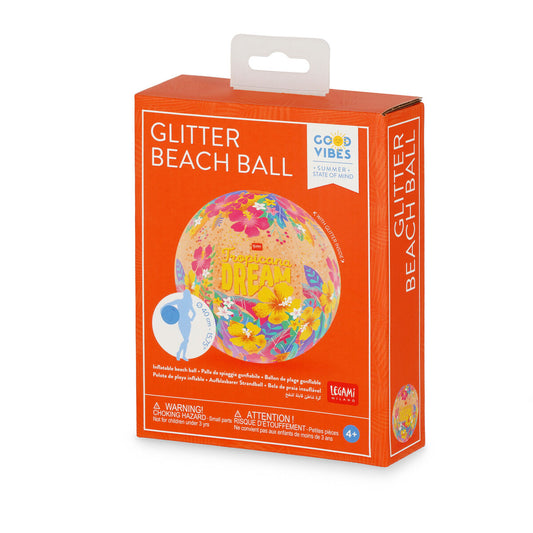 BOLA DE PRAIA INSUFLÁVEL COM GLITTER - TROPICANA DREAM