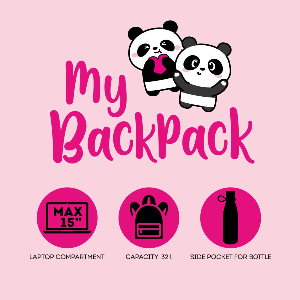 Mochila Escolar -   Panda