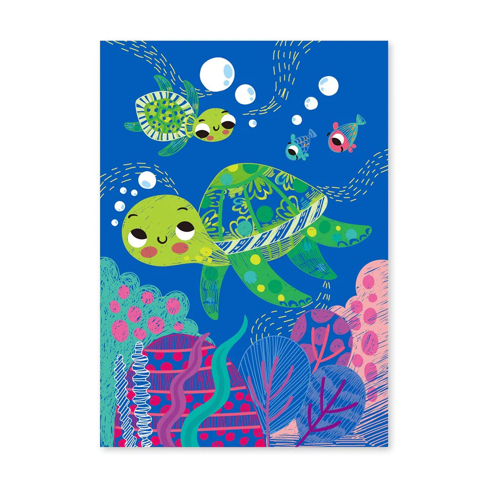 Livro de Arte Scratch Mini A5 - Under the Sea