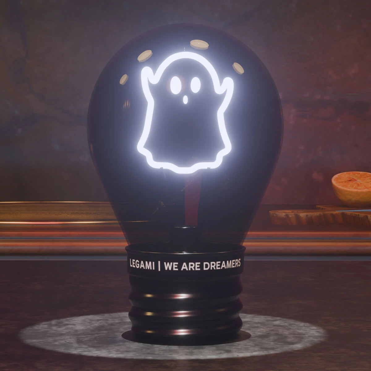Candeeiro de mesa decorativo em formato de lâmpada - Ghost