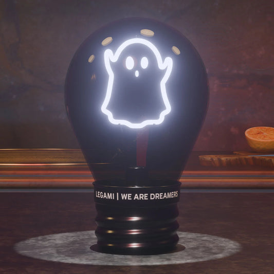 Candeeiro de mesa decorativo em formato de lâmpada - Ghost