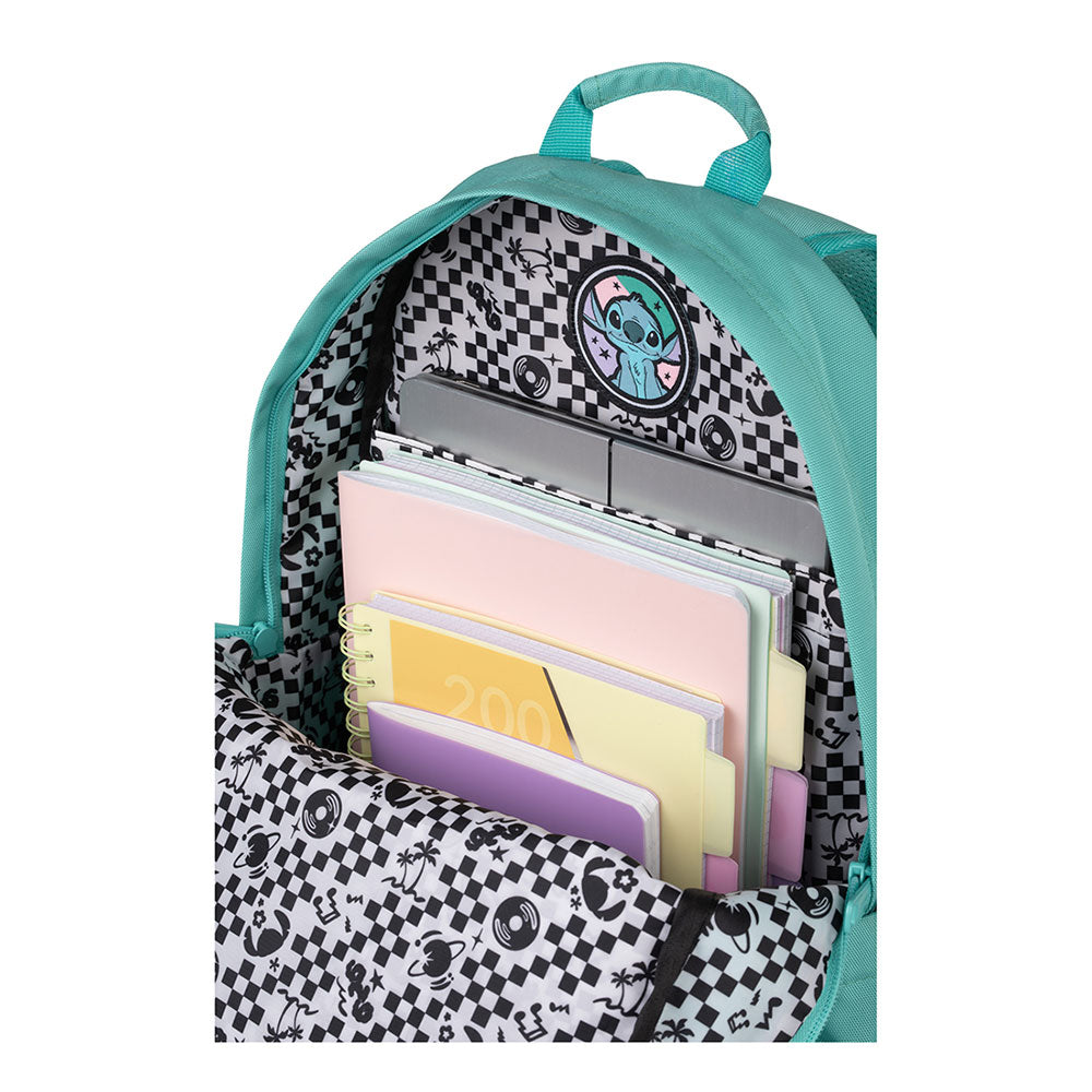 Mochila Escolar Scout - Stitch Turquesa