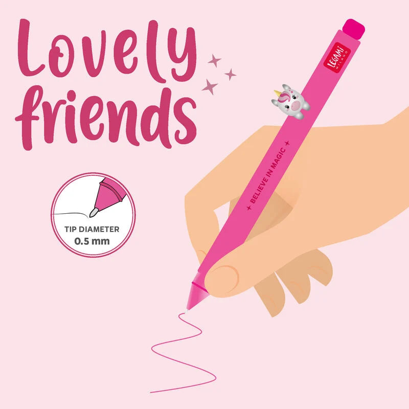 Caneta Gel - Lovely Friends - Unicorn