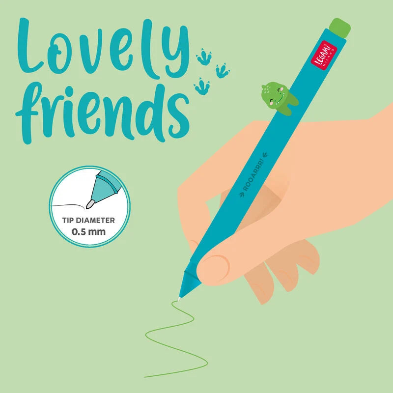 Caneta Gel - Lovely Friends - Dino