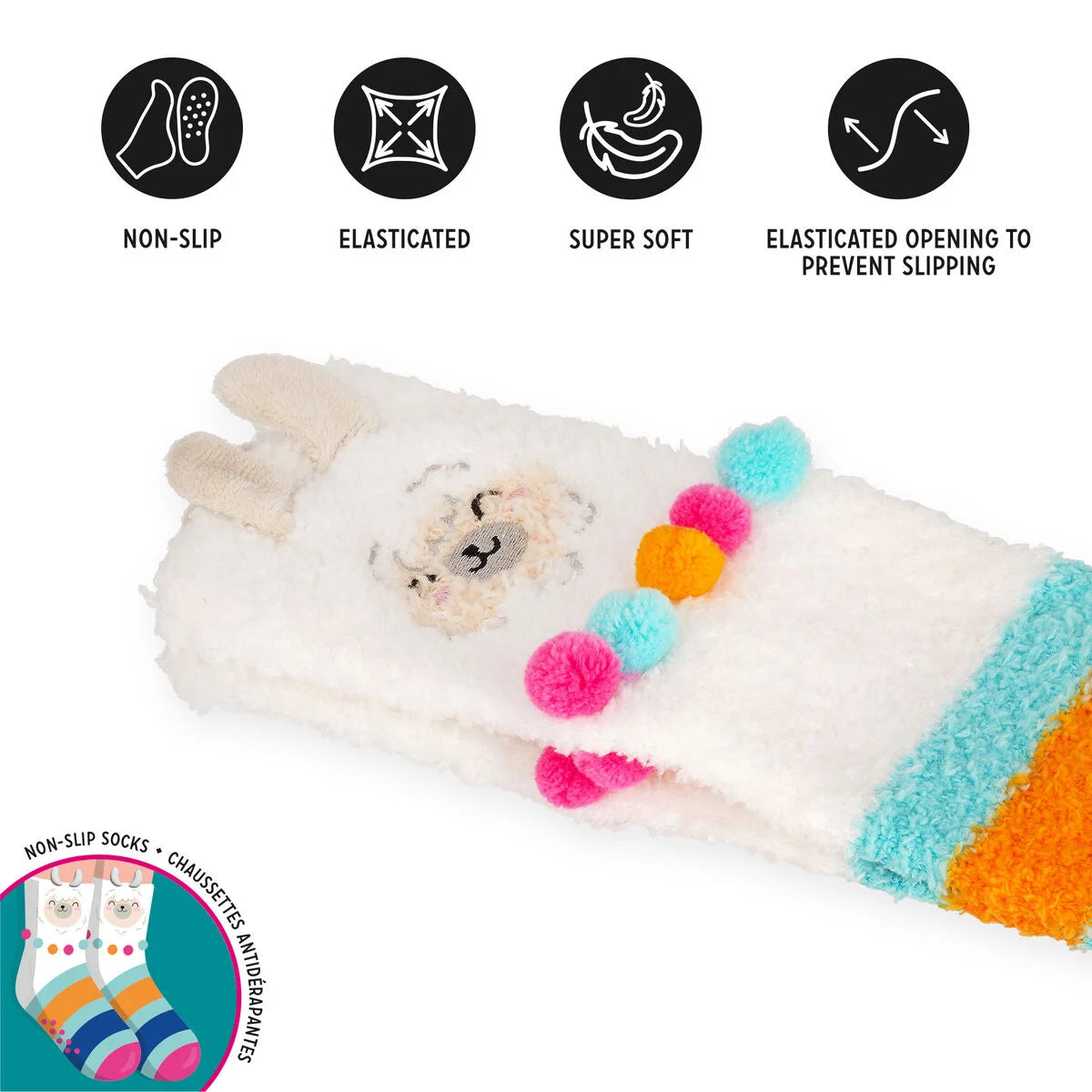 Meias Antiderrapantes - Lhama 35-42