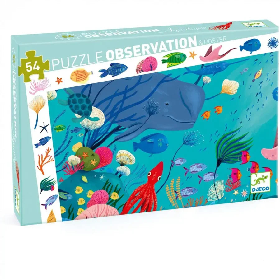 Puzzle de Observação - Aquático