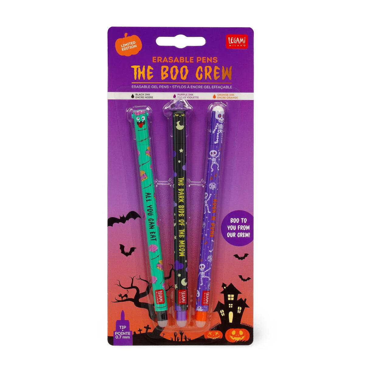 Conjunto de 3 Canetas de Gel apagáveis - The Boo Crew