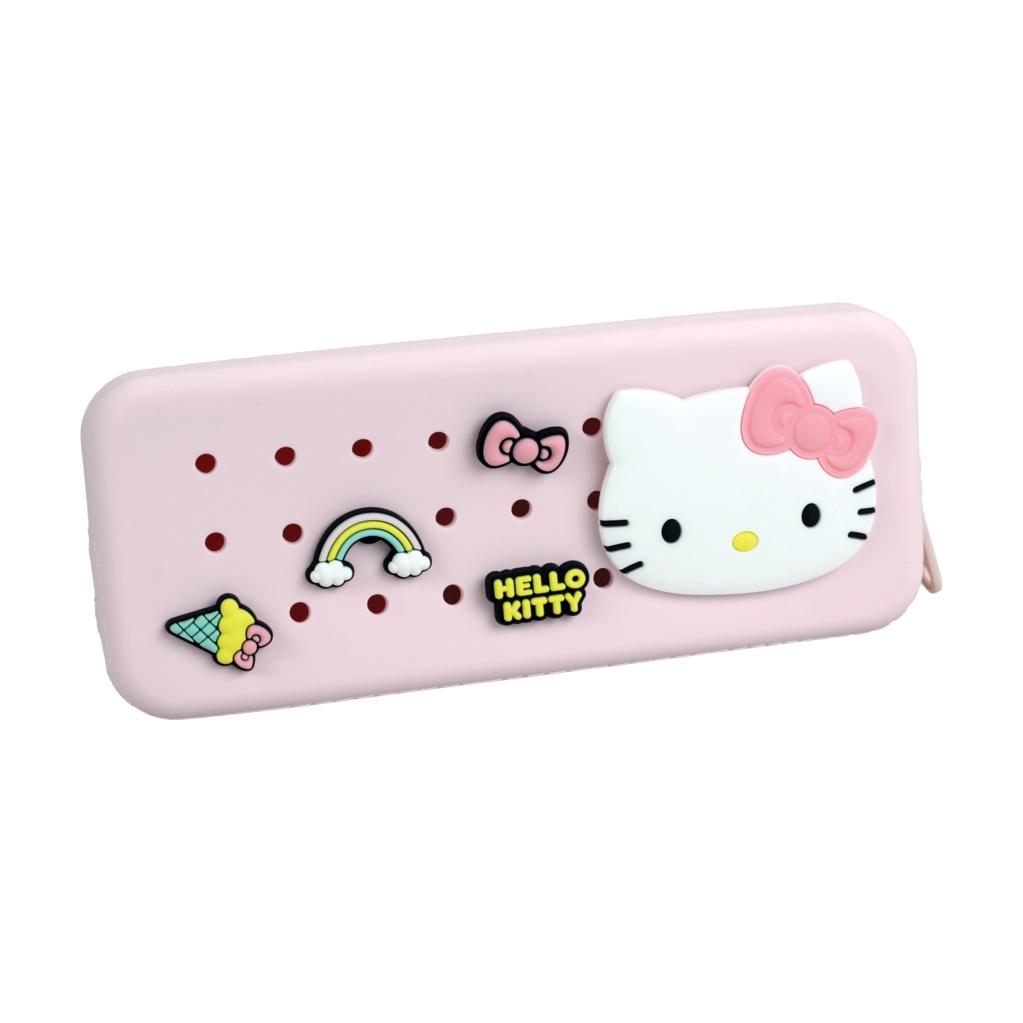 Estojo em silicone da Hello Kitty