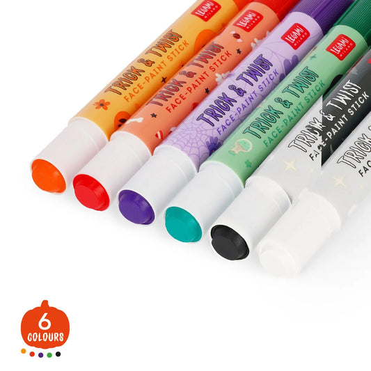 Conjunto de 6 lapis de pintura facial - Truques e Travessuras