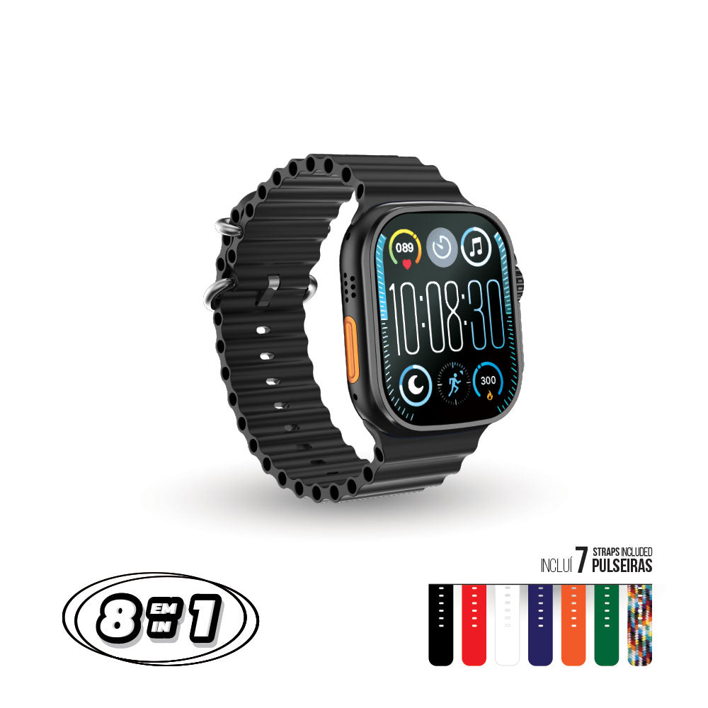 Relógio  Smart Watch + 7 Braceletes 8 em 1