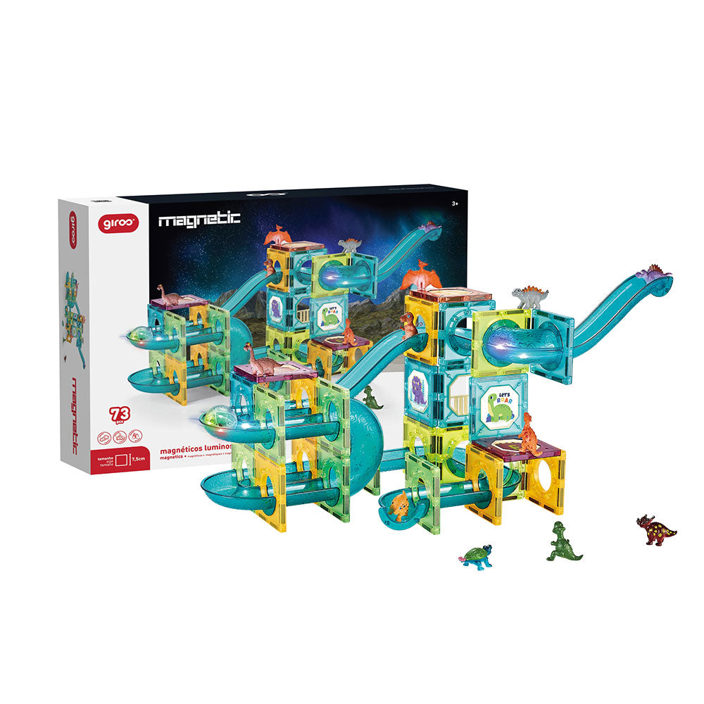 Magnetic jogo magnetico Luminous Dino  Game 73 Pcs