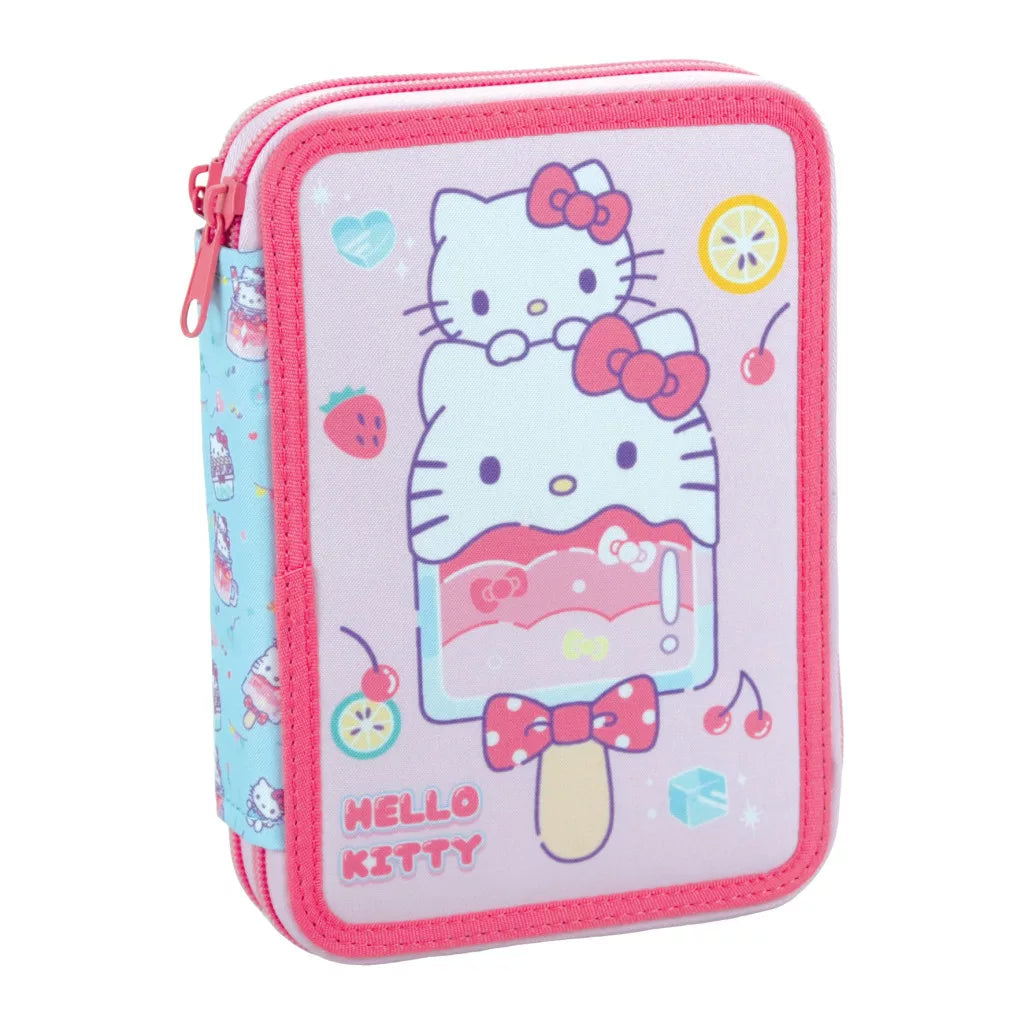 Estojo Duplo Completo - Hello Kitty