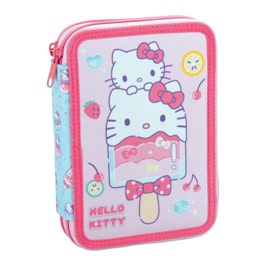 Estojo Duplo Completo - Hello Kitty