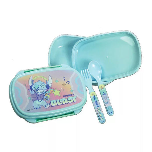Lancheira c/ talheres - Stitch