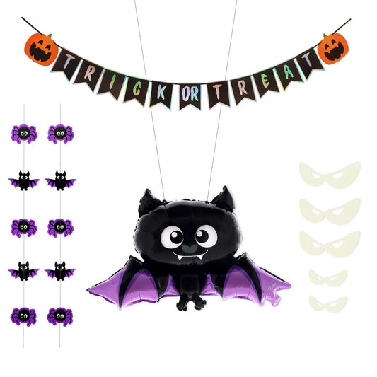 Conjunto de Decoração de Portas de Halloween - "Doces ou Travessuras"