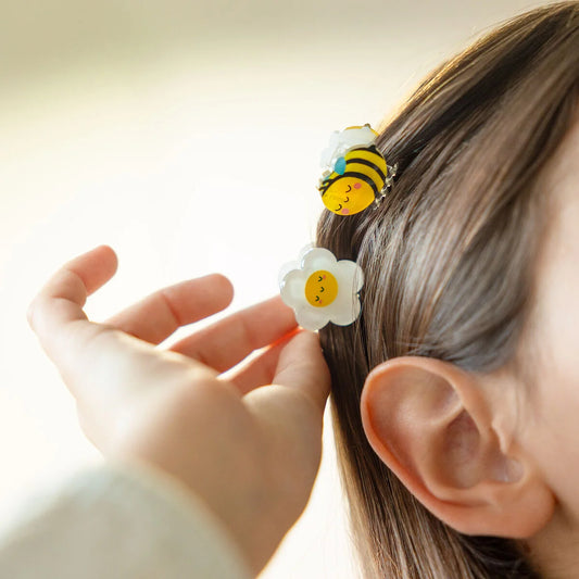 Conjunto de 4 mini molas de cabelo - Abelha