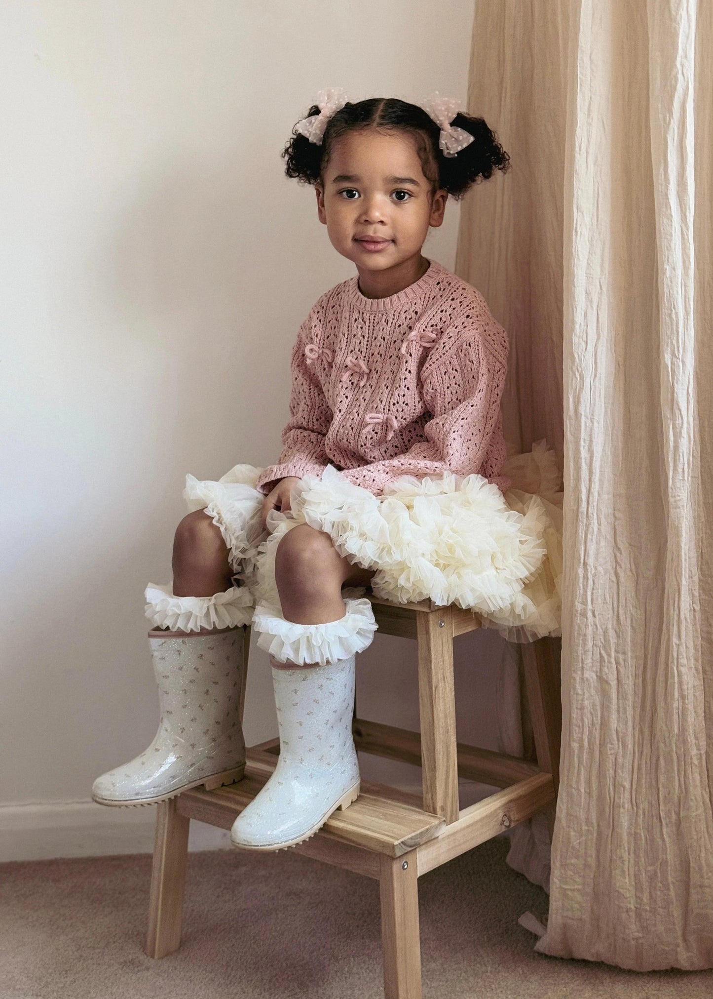 Galochas Flower Buds Glitter