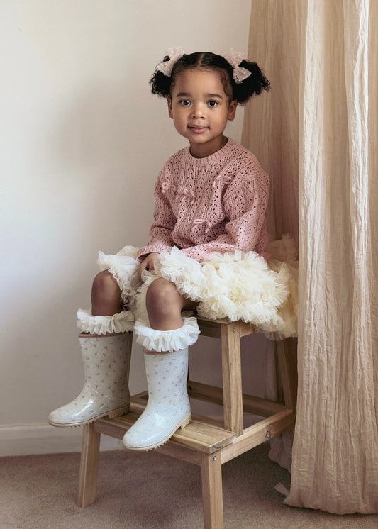 Galochas Flower Buds Glitter