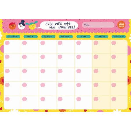 Planeador mensal magnético - The Happy Gang