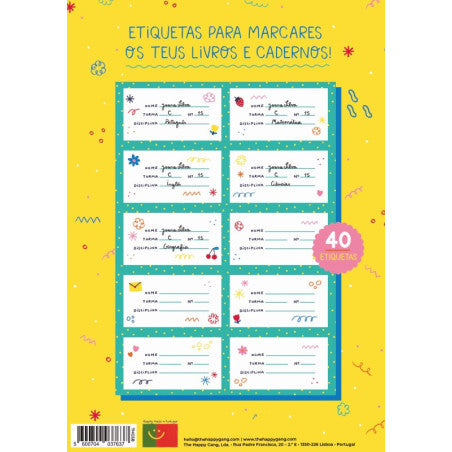 Pack de 40 etiquetas de material -The Happy Gang 