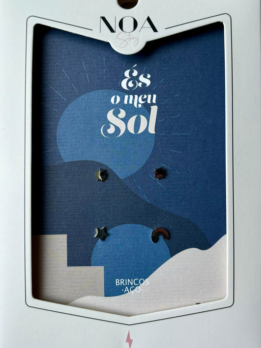 Brinco Aço Prateado - És o Meu Sol