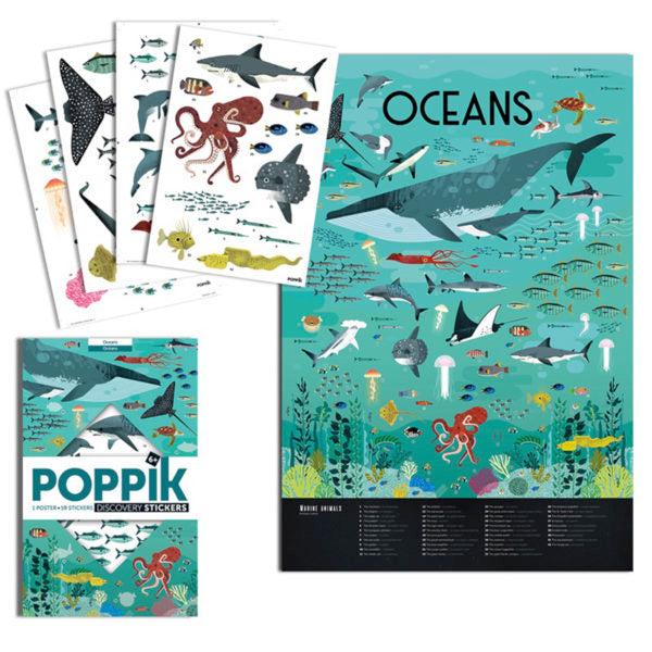 Poppik poster + autocolantes - Oceano