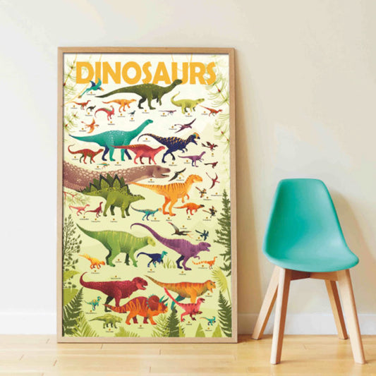 Poppik poster + autocolantes - Dinossauros