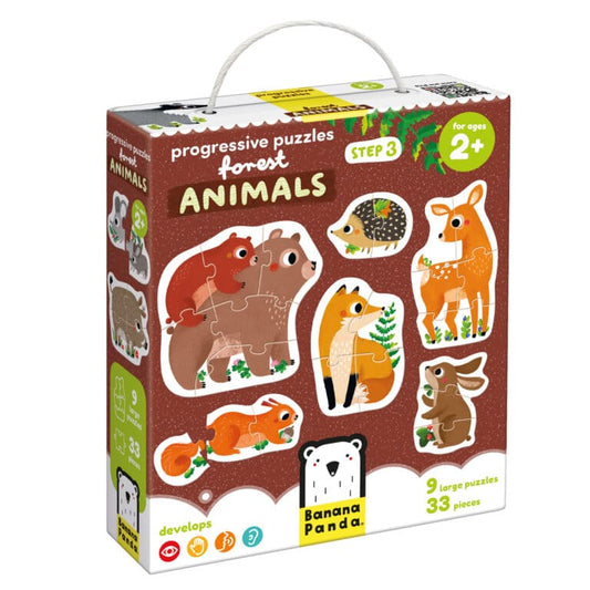 Puzzles Progresivos Banana Panda - Animales del Bosque
